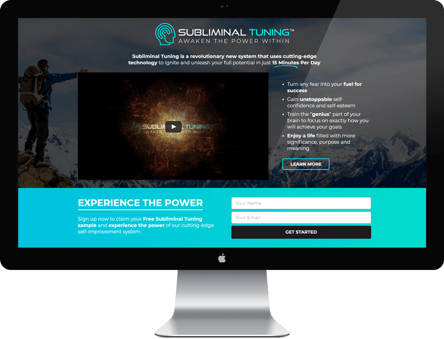 Subliminal Tuning Landing Pages